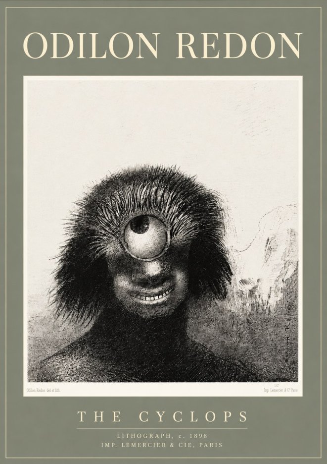 Odilon Redon The Cyclops II No3 - Juliste