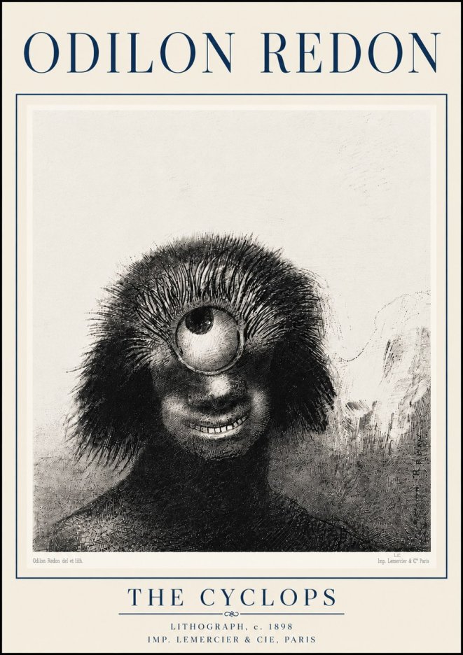 Odilon Redon The Cyclops II No6 - Juliste