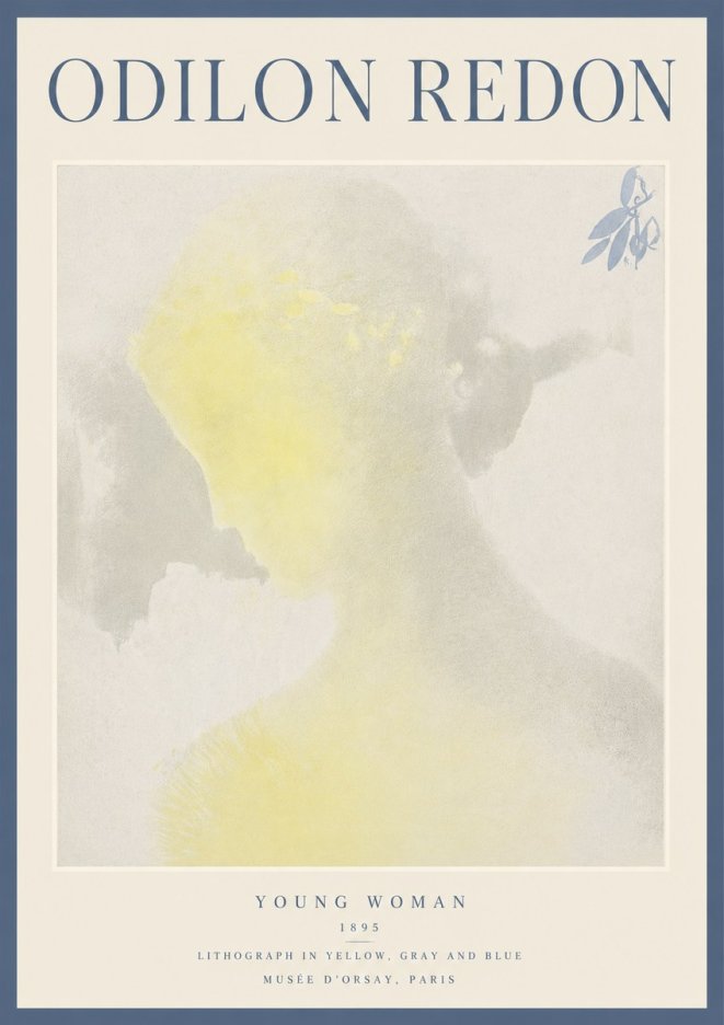 Odilon Redon Young Woman No5 - Juliste