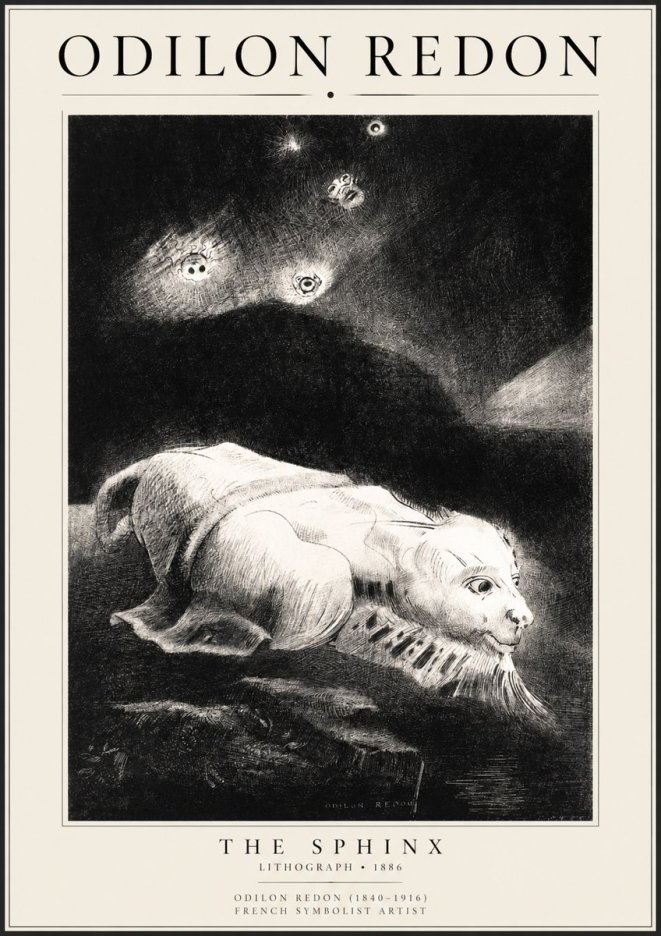 Odilon Redon The Sphinx No1 - Juliste