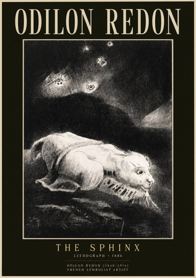 Odilon Redon The Sphinx No2 - Juliste