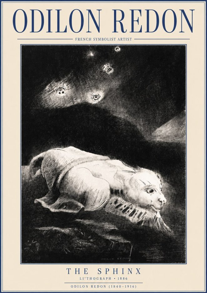 Odilon Redon The Sphinx No3 - Juliste