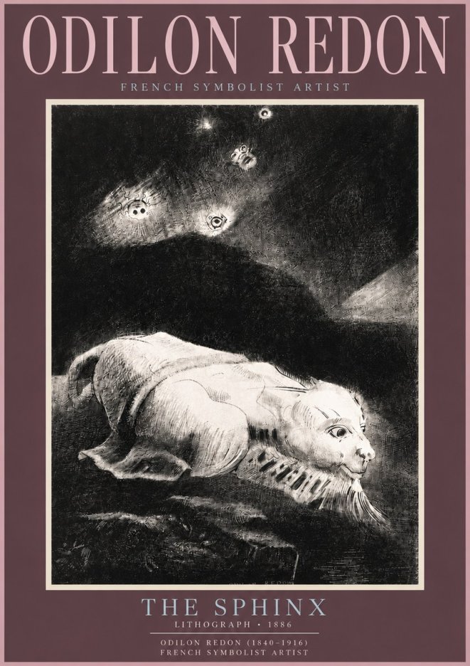 Odilon Redon The Sphinx No4 - Juliste