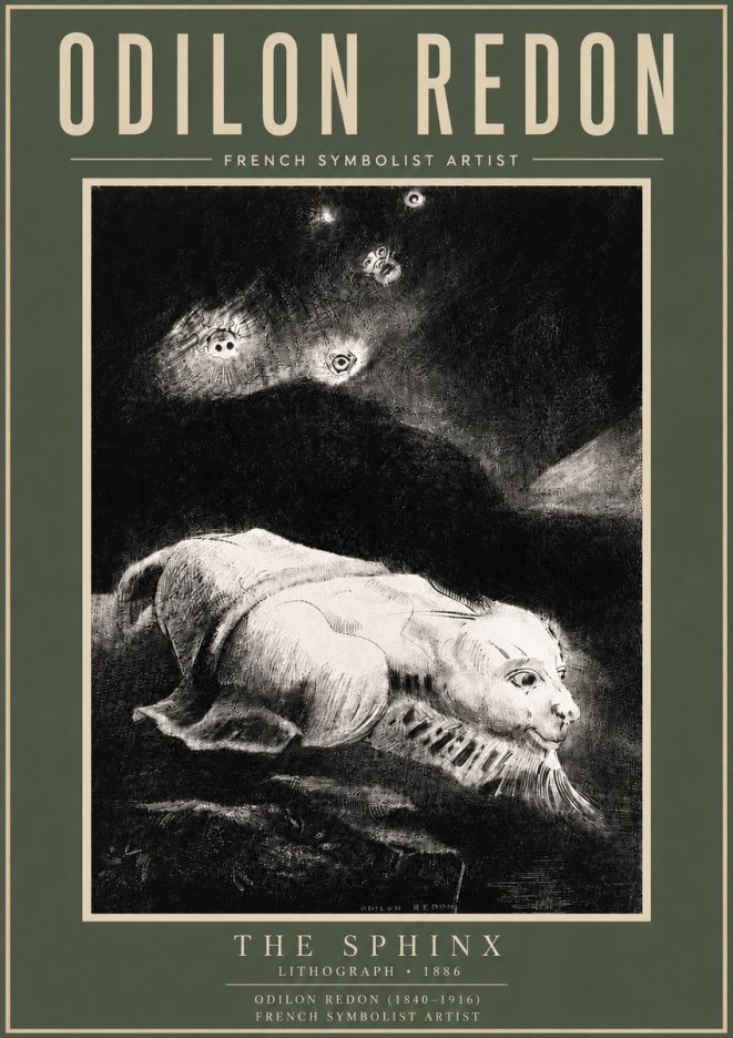 Odilon Redon The Sphinx No6 - Juliste