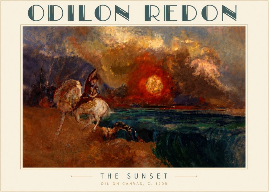 Odilon Redon The Sunset No4 - Juliste