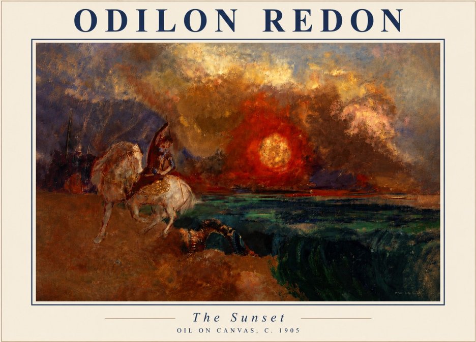 Odilon Redon The Sunset No5 - Juliste
