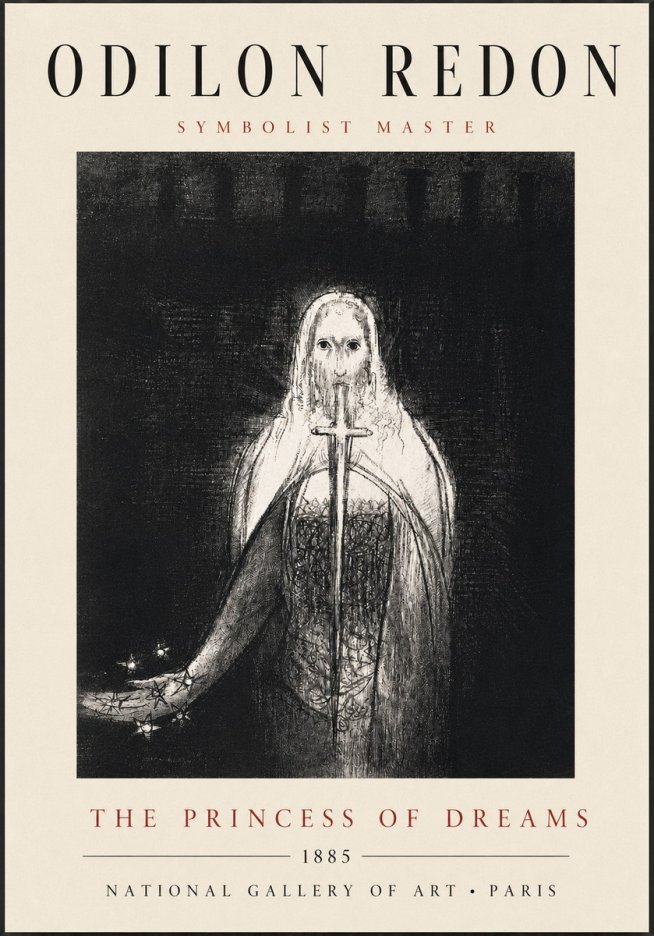 Odilon Redon The Princess of Dreams No3 - Juliste