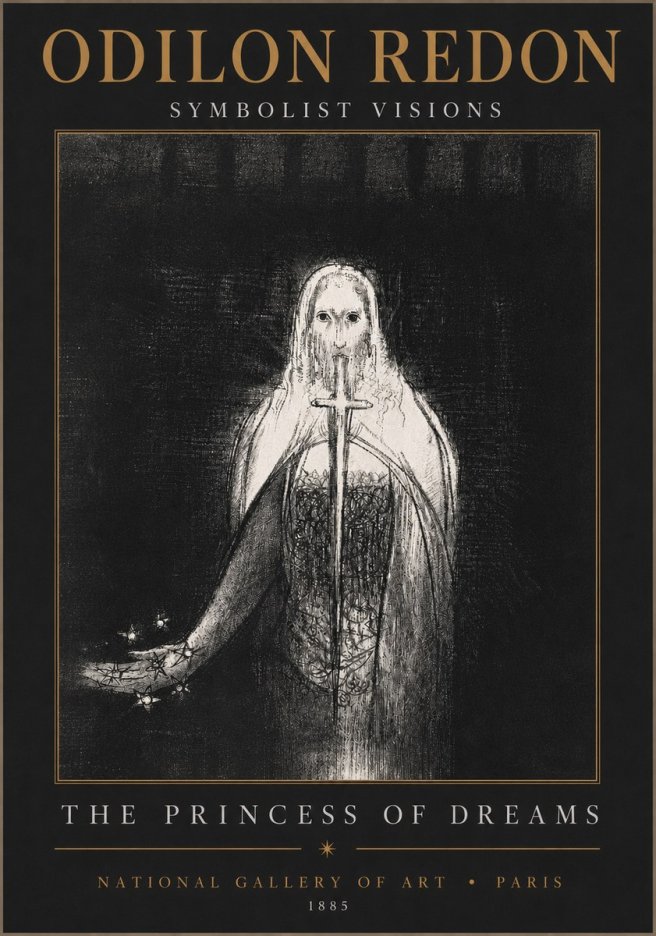 Odilon Redon The Princess of Dreams No4 - Juliste
