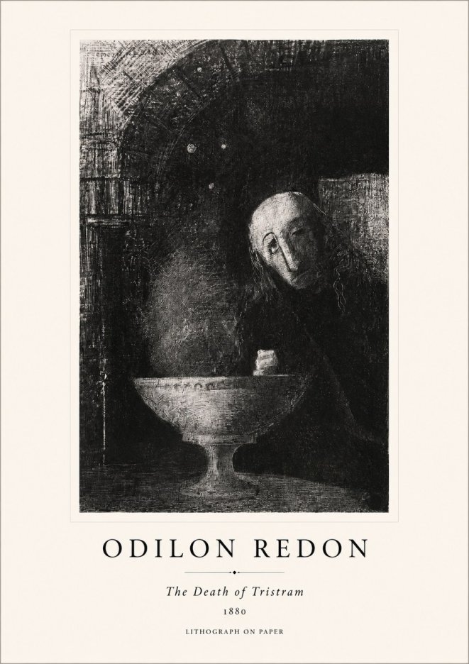 Odilon Redon The Death of Tristram No1 - Juliste