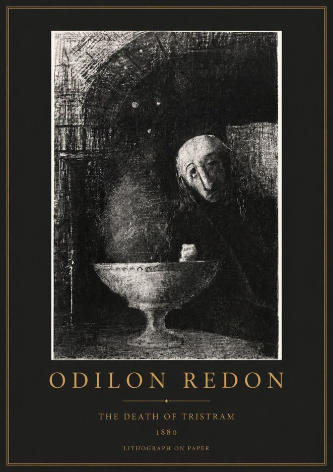 Odilon Redon The Death of Tristram No2 - Juliste