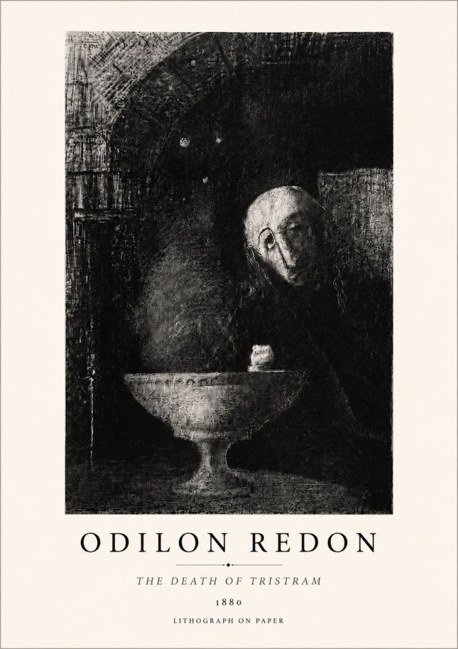 Odilon Redon The Death of Tristram No5 - Juliste