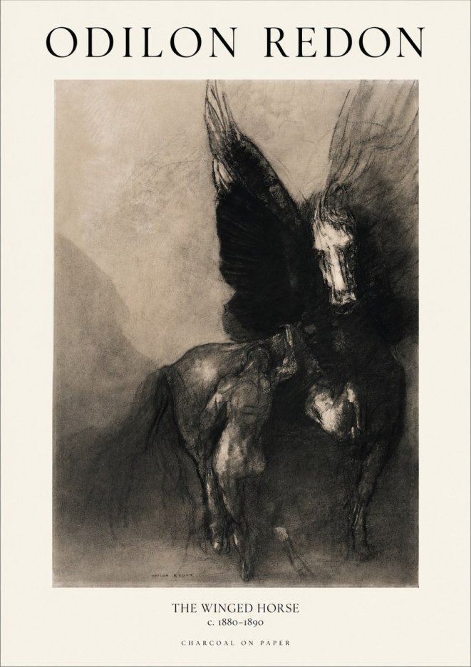 Odilon Redon The Winged Horse No1 - Juliste