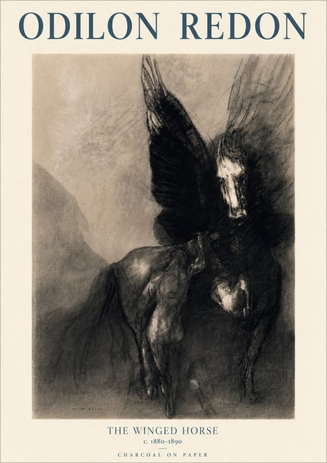 Odilon Redon The Winged Horse No6 - Juliste