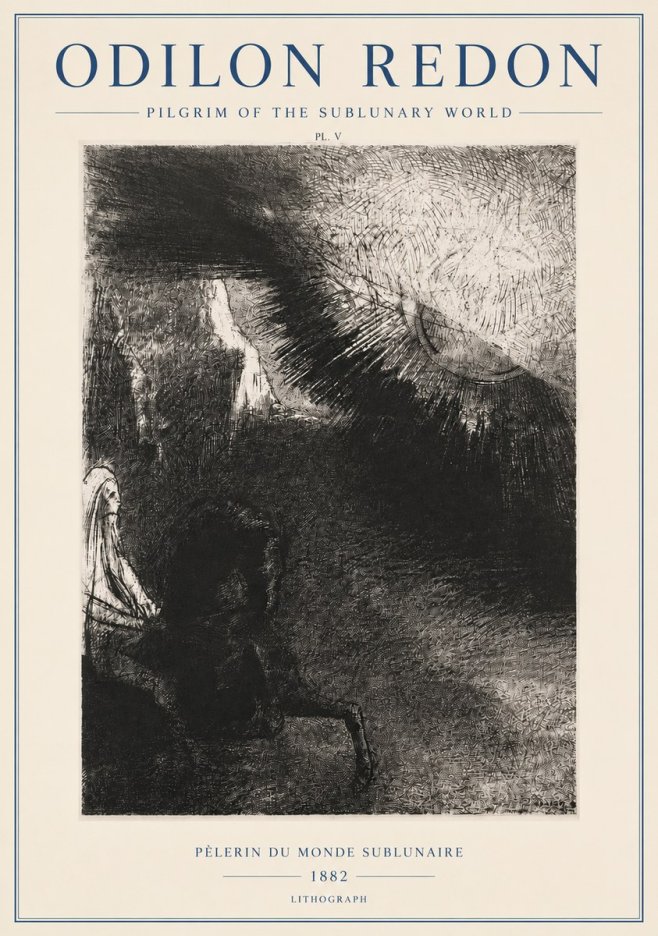 Odilon Redon Pèlerin Du Monde Sublunaire No3 - Juliste