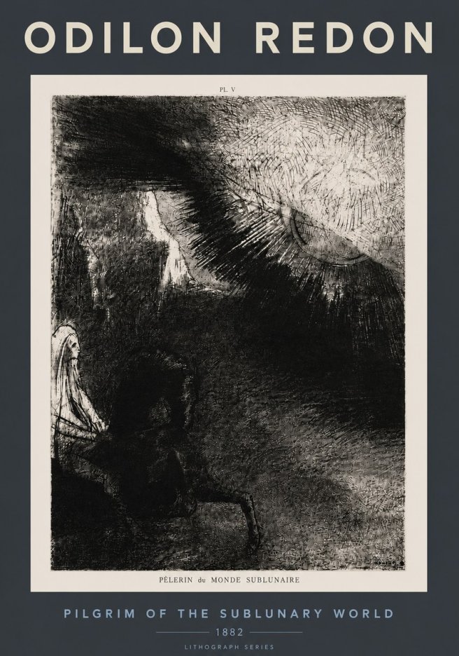 Odilon Redon Pèlerin Du Monde Sublunaire No4 - Juliste