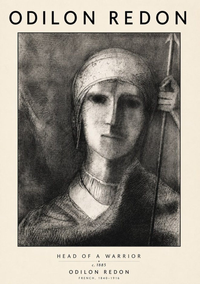 Odilon Redon Head of a Warrior No6 - Juliste