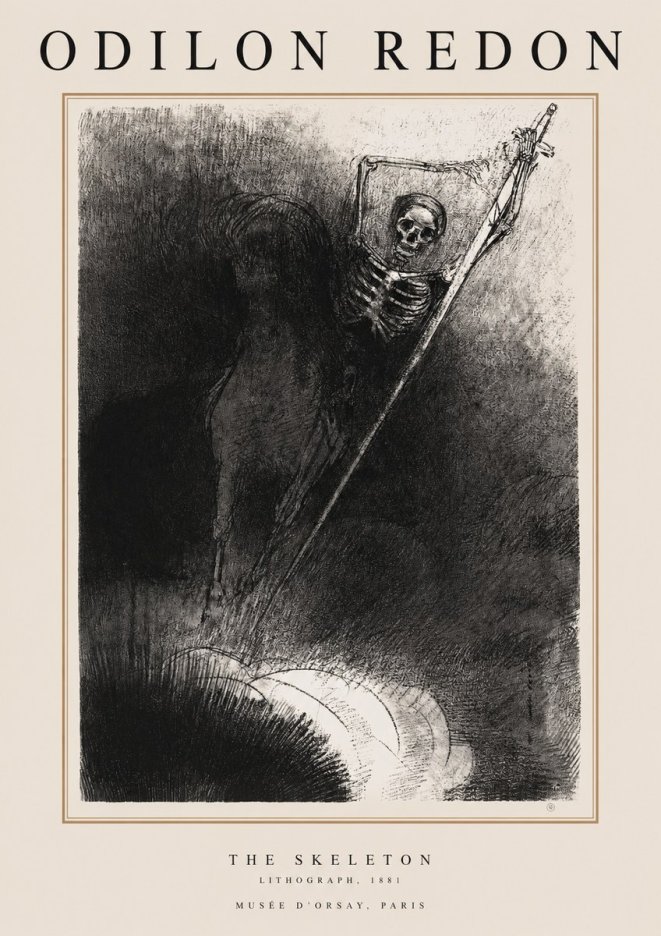 Odilon Redon The Skeleton No1 - Juliste