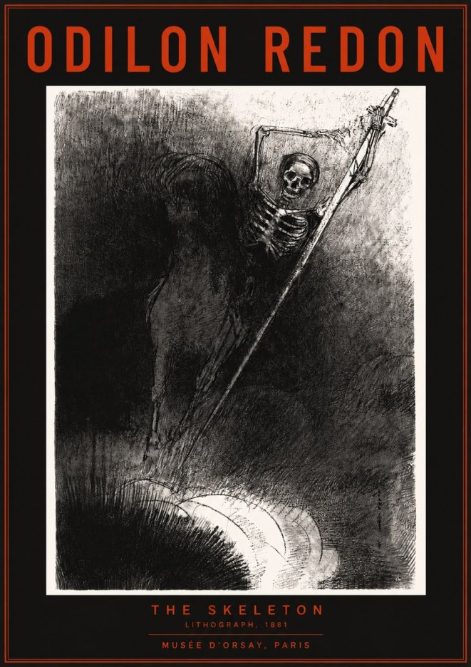 Odilon Redon The Skeleton No2 - Juliste