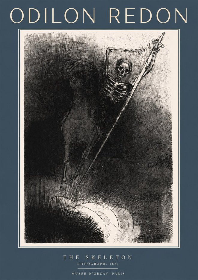 Odilon Redon The Skeleton No4 - Juliste