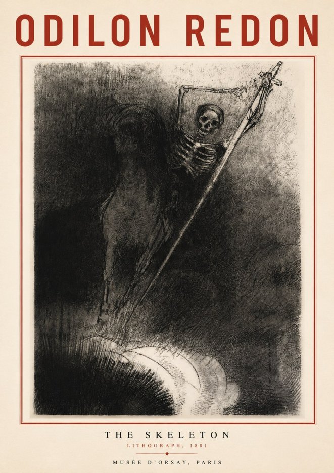 Odilon Redon The Skeleton No5 - Juliste