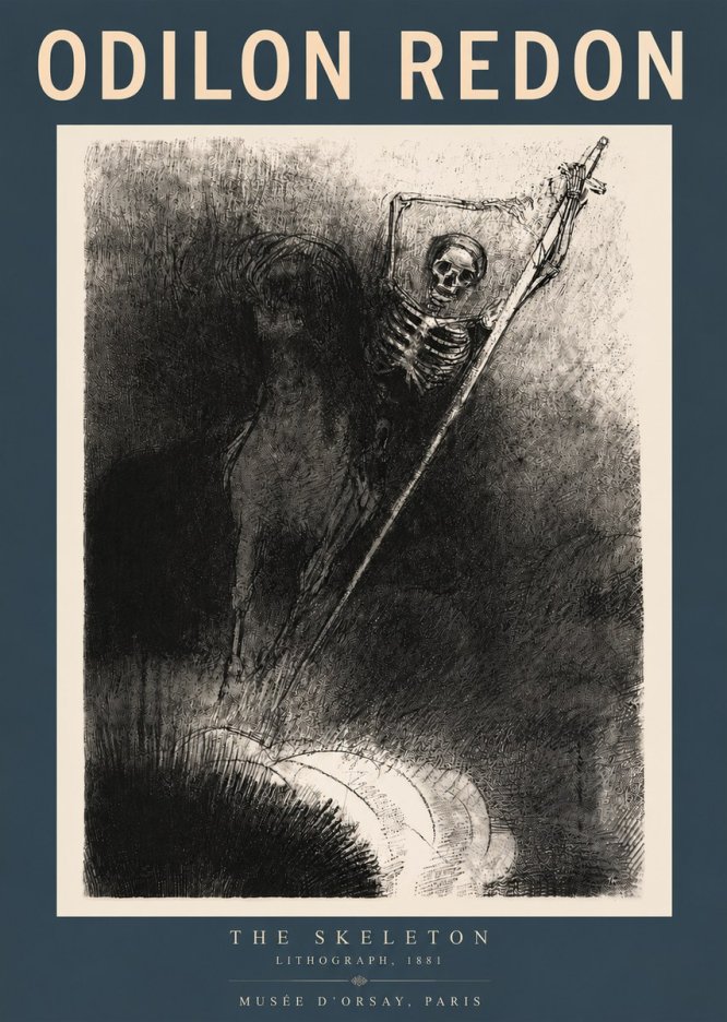 Odilon Redon The Skeleton No6 - Juliste