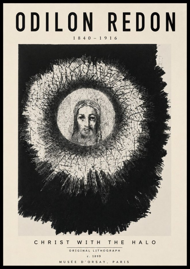 Odilon Redon Christ with the Halo No4 - Juliste