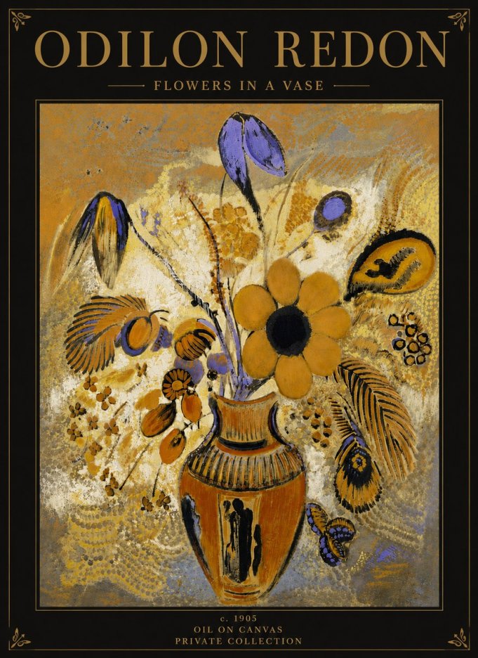 Odilon Redon Flowers in a Vase II No4 - Juliste
