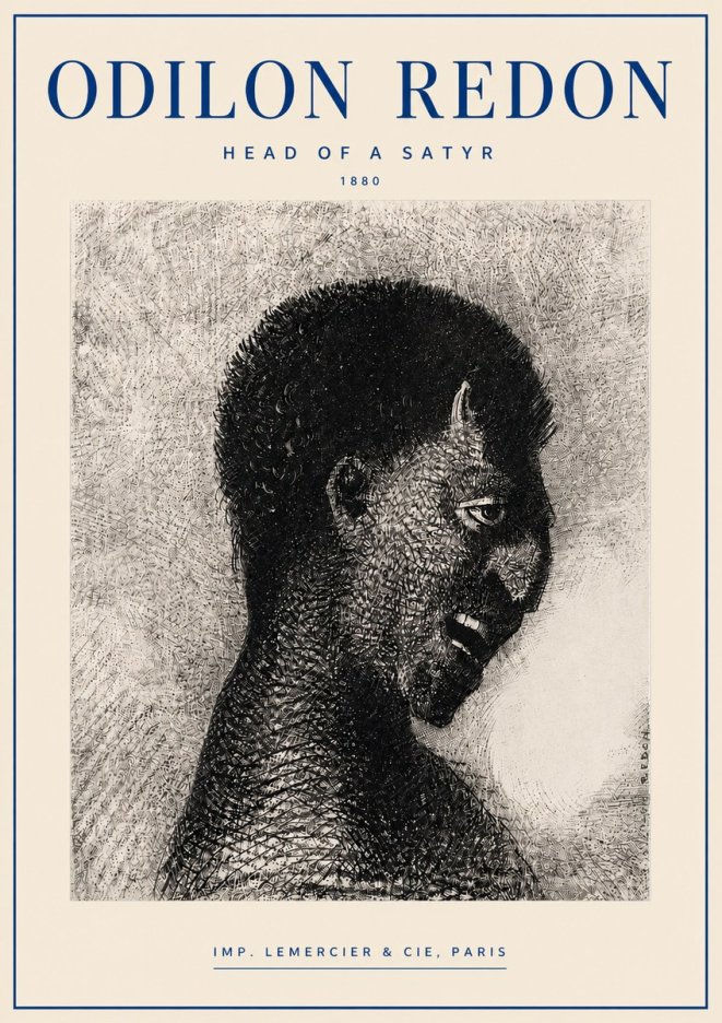 Odilon Redon Head of a Satyr No4 - Juliste