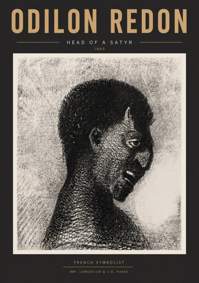 Odilon Redon Head of a Satyr No6 - Juliste