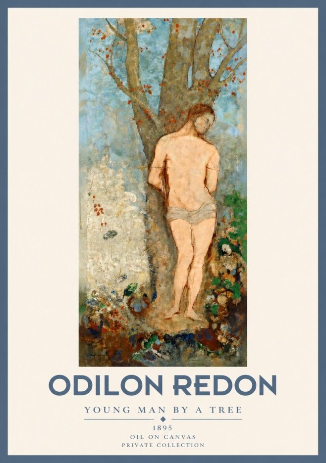 Odilon Redon Young Man by a Tree No4 - Juliste
