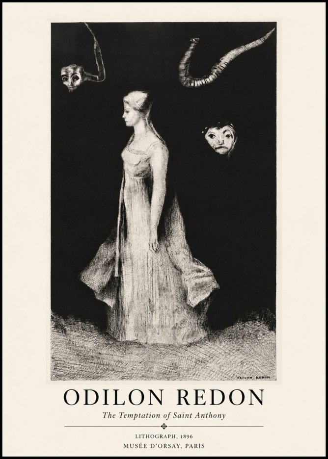 Odilon Redon The Temptation of Saint Anthony No1 - Juliste
