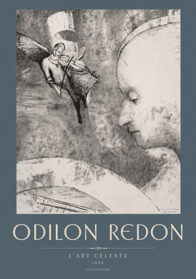 Odilon Redon L'art Céleste No2 - Juliste