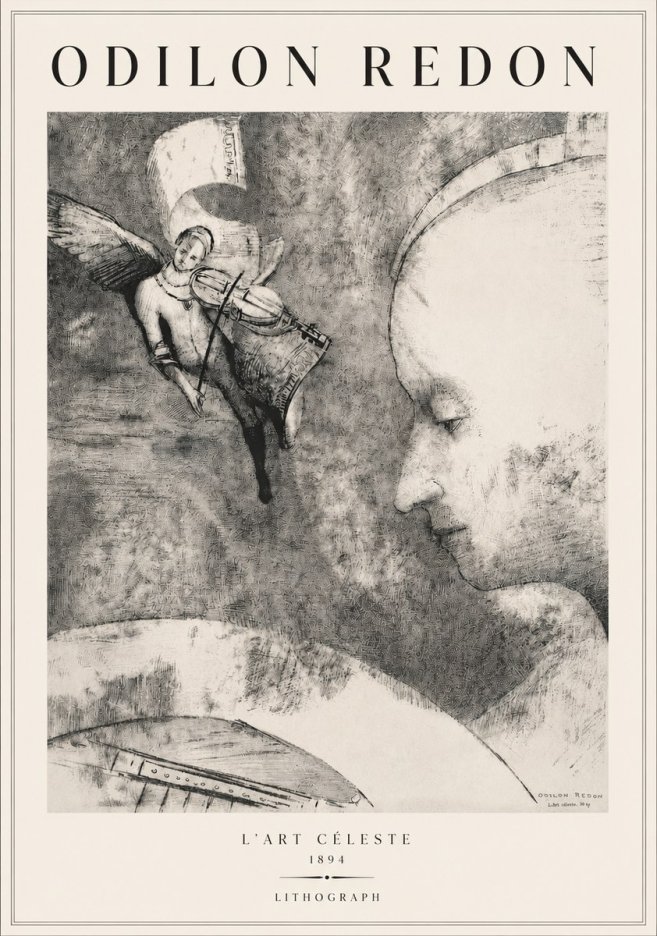Odilon Redon L'art Céleste No3 - Juliste