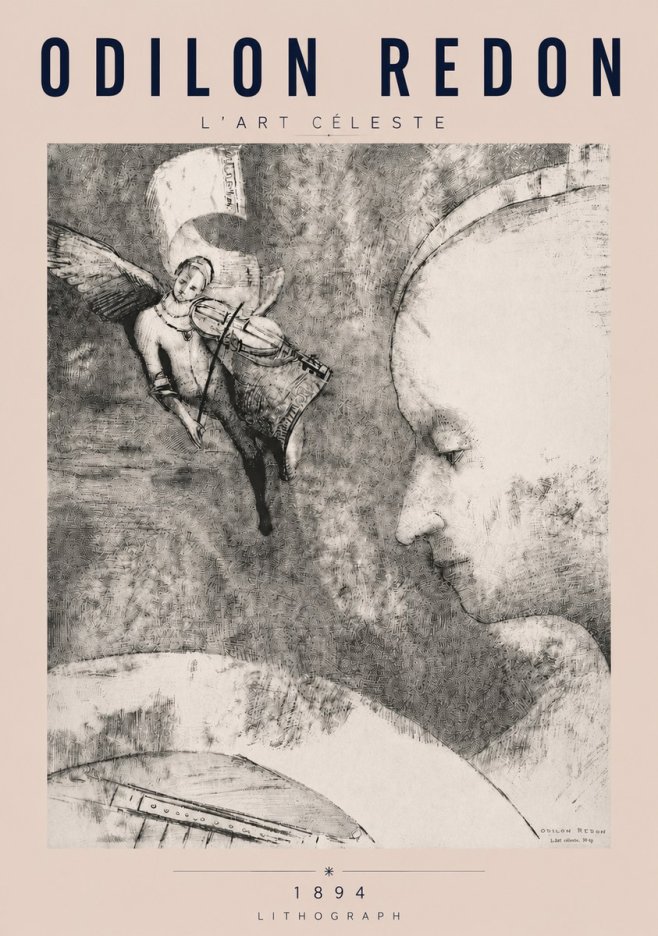 Odilon Redon L'art Céleste No4 - Juliste