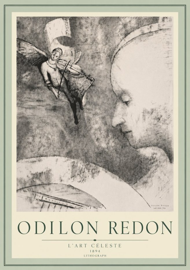 Odilon Redon L'art Céleste No5 - Juliste