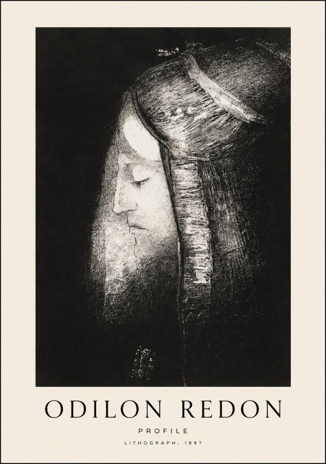 Odilon Redon Profile No1 - Juliste