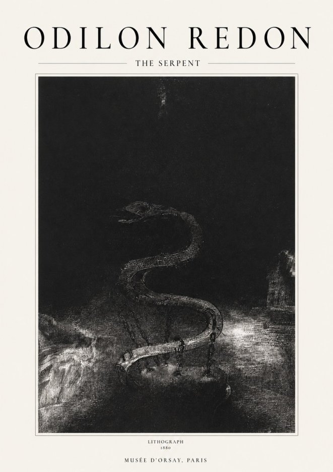 Odilon Redon The Serpent No1 - Juliste