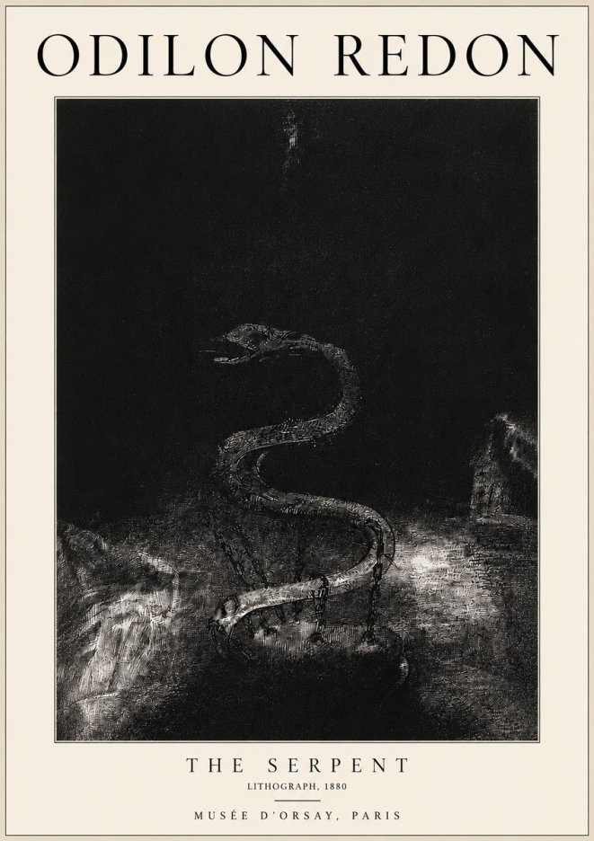 Odilon Redon The Serpent No3 - Juliste