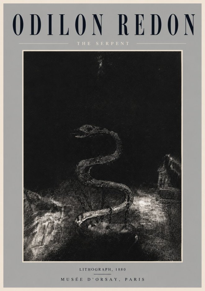 Odilon Redon The Serpent No4 - Juliste