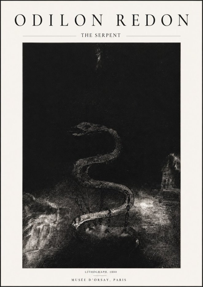 Odilon Redon The Serpent No5 - Juliste