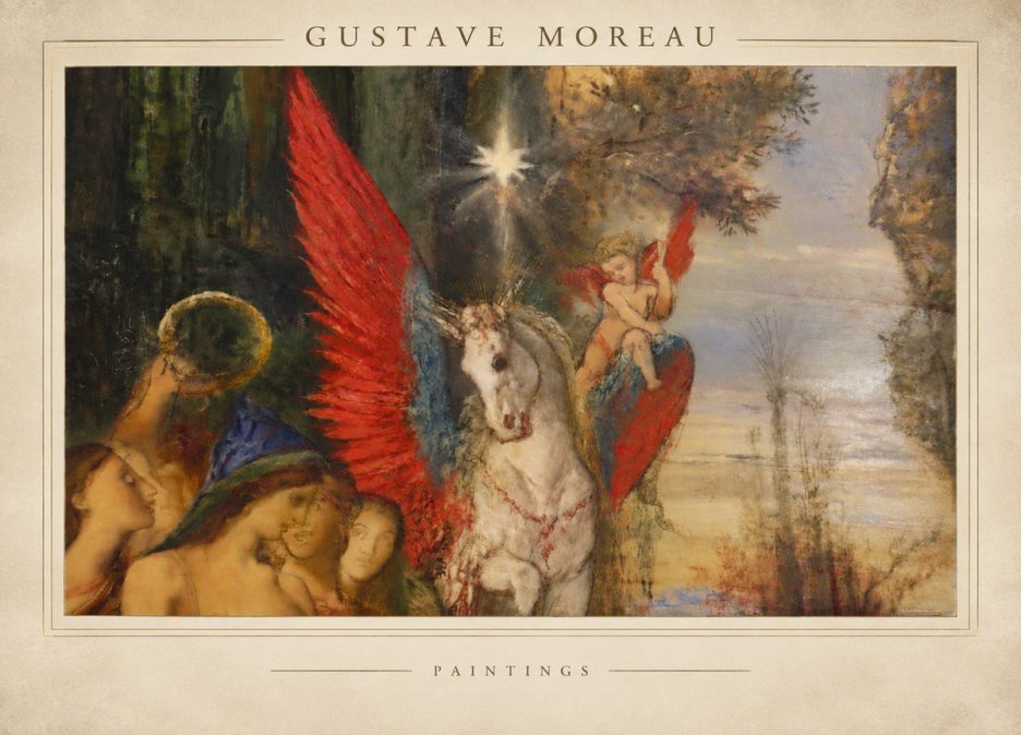 Gustave Moreau Pegasus No4 - Juliste