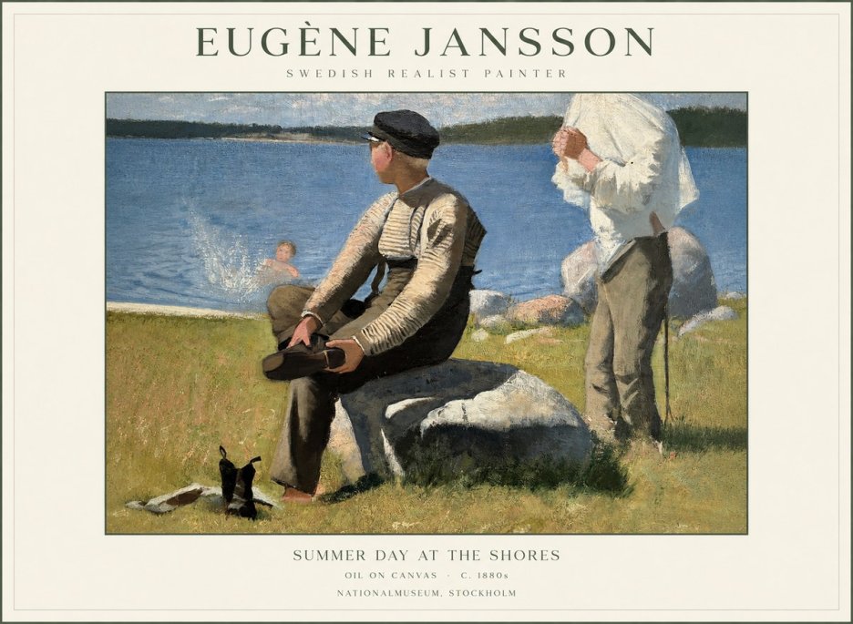Eugène Jansson Summer Day at the Shores No1 - Juliste