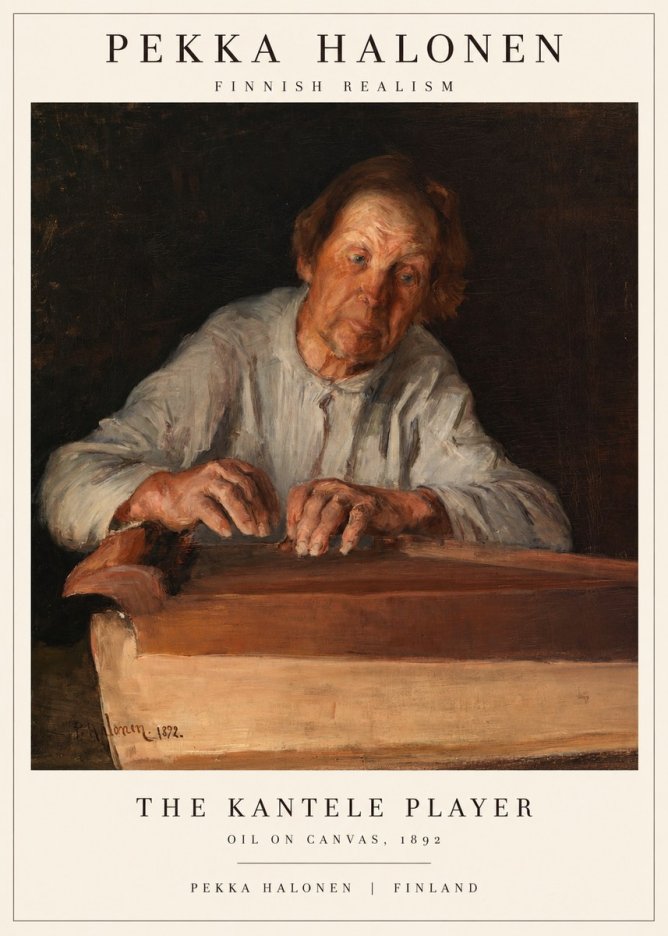 Pekka Halonen The Kantele Player No1 - Juliste