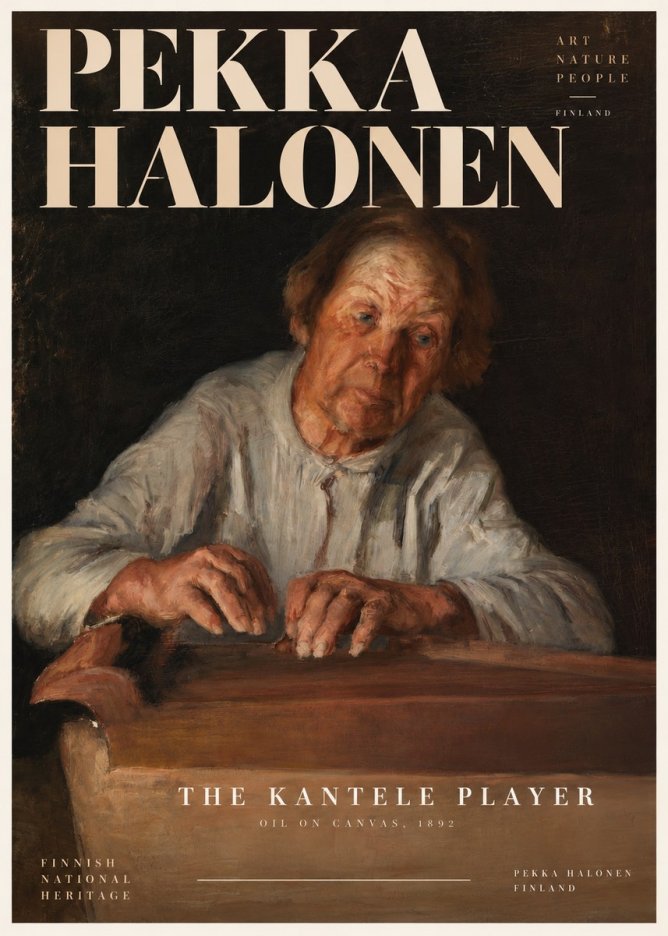 Pekka Halonen The Kantele Player No2 - Juliste