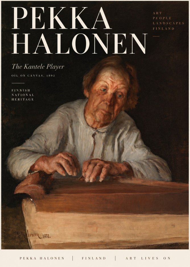 Pekka Halonen The Kantele Player No3 - Juliste