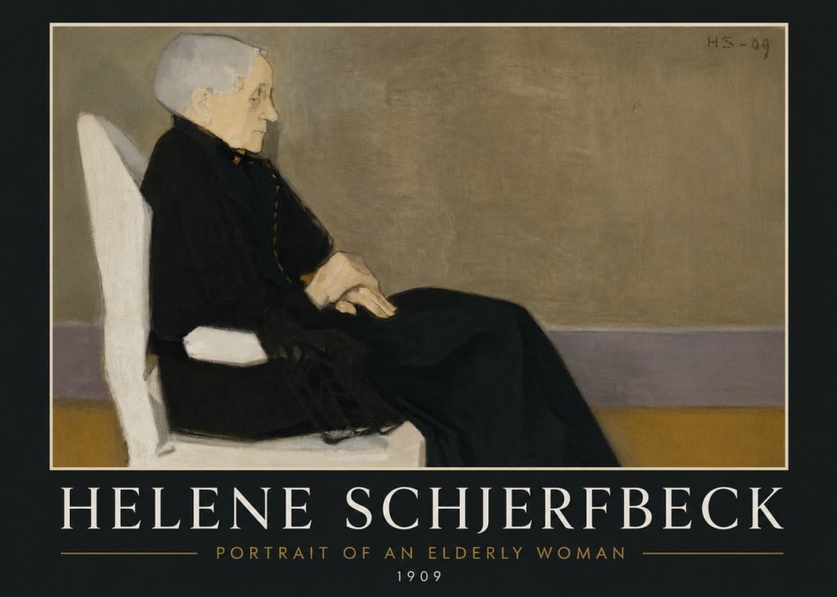 Helene Schjerfbeck Portrait of an Elderly Woman No6 - Juliste