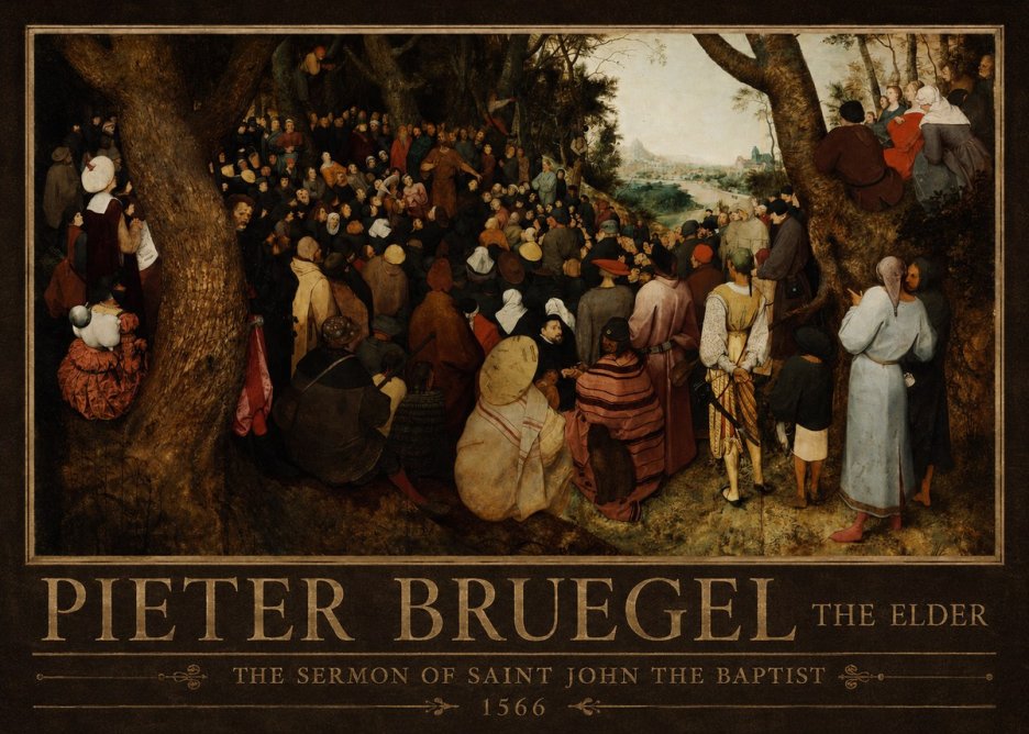 Pieter Bruegel The Sermon of Saint John the Baptist I No3 - Juliste