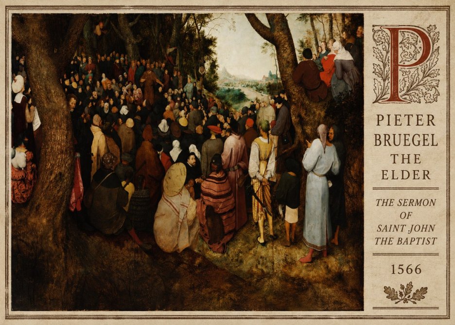 Pieter Bruegel The Sermon of Saint John the Baptist I No6 - Juliste