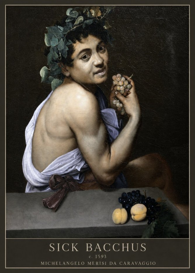 Michelangelo Merisi da Caravaggio Sick Bacchus No5 - Juliste