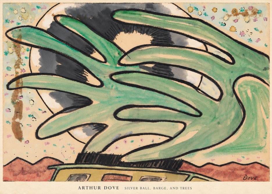 Arthur Dove Silver Ball, Barge, and Trees No6 - Juliste
